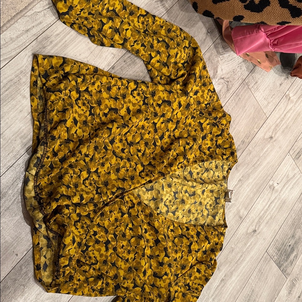 A New Day Yellow Floral Blouse
